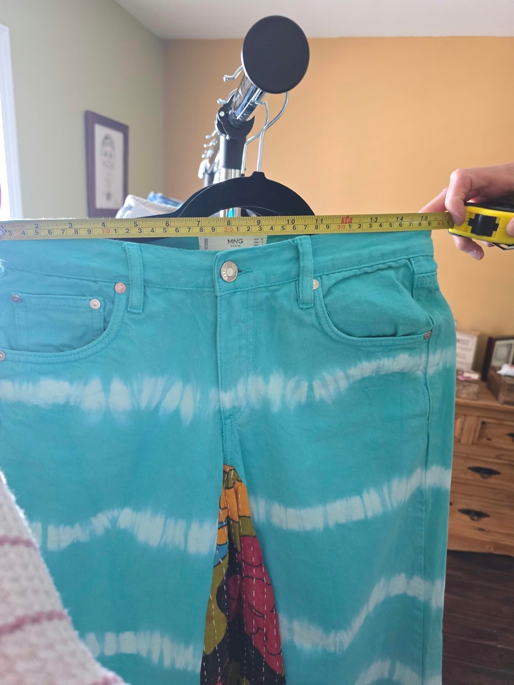 Mango Turquoise Tie-Dye maxi skirt